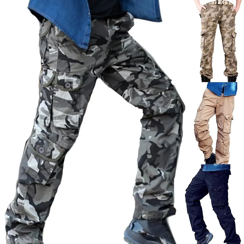 Модные Военные тренировочные мужские камуфляжные военные штаны, свободные удобные брюки-карго, камуфляжные спортивные брюки для бега, Длинные Слаксы
