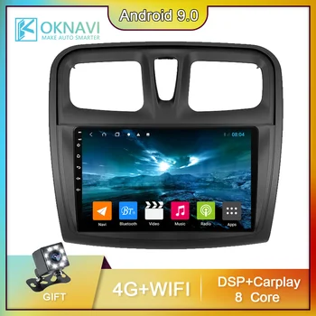 

For Renault 2 Sandero Symbol Car Radio 2014-2019 Multimedia DVD CD Player GPS Navigation Android 9.0 No 2din Carplay DSP Canbus