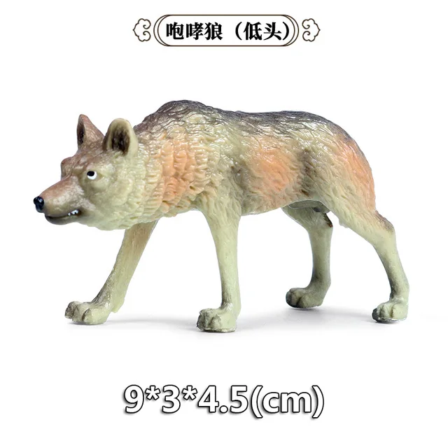 Simulation Plastic Siberian Wolf Animal Model Toy Figures Gift Playset