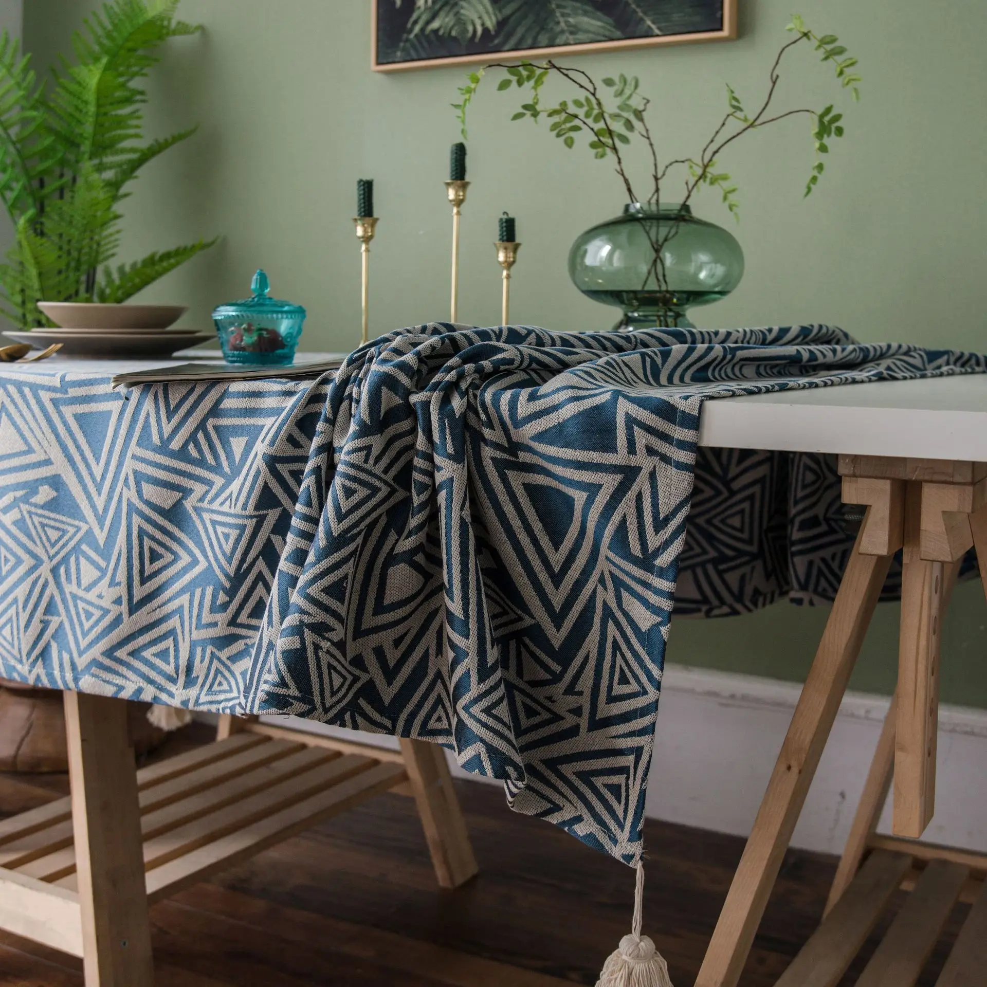  Rectangular Tablecloth Waterproof PVC Geometric Table Cover Anti-dirty Wedding Cloth for The Table 