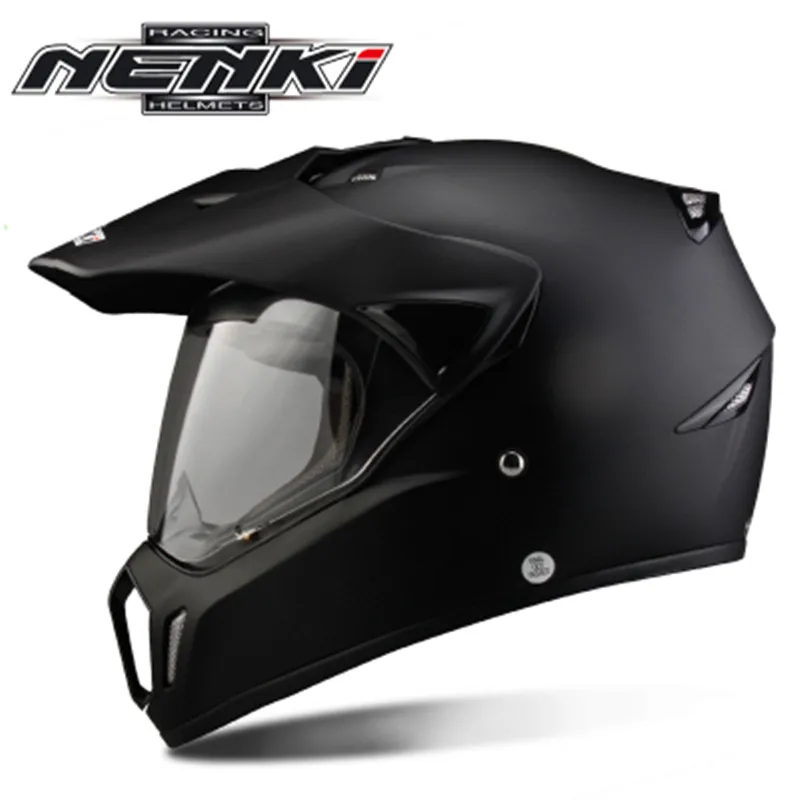 

NENKI Black Motorcycle Helmet Motorcycle Full Face Helmet Motocross Men's Adventure Downhill DH Racing Casco Moto Helmet ECE