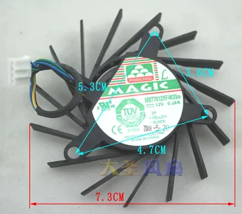 

Original 9600GT 9800GT MBT7012XF-W20 Black (line length 8.5CM) graphics card fan Transparent light (line length 6.5CM