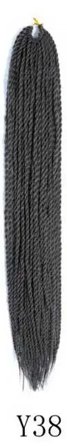 Qphair Ombre Сенегальские вьющиеся волосы крючком косы 24 дюйма 30 корней/упаковка синтетические плетеные волосы для женщин черные кроличьи волосы - Цвет: y38