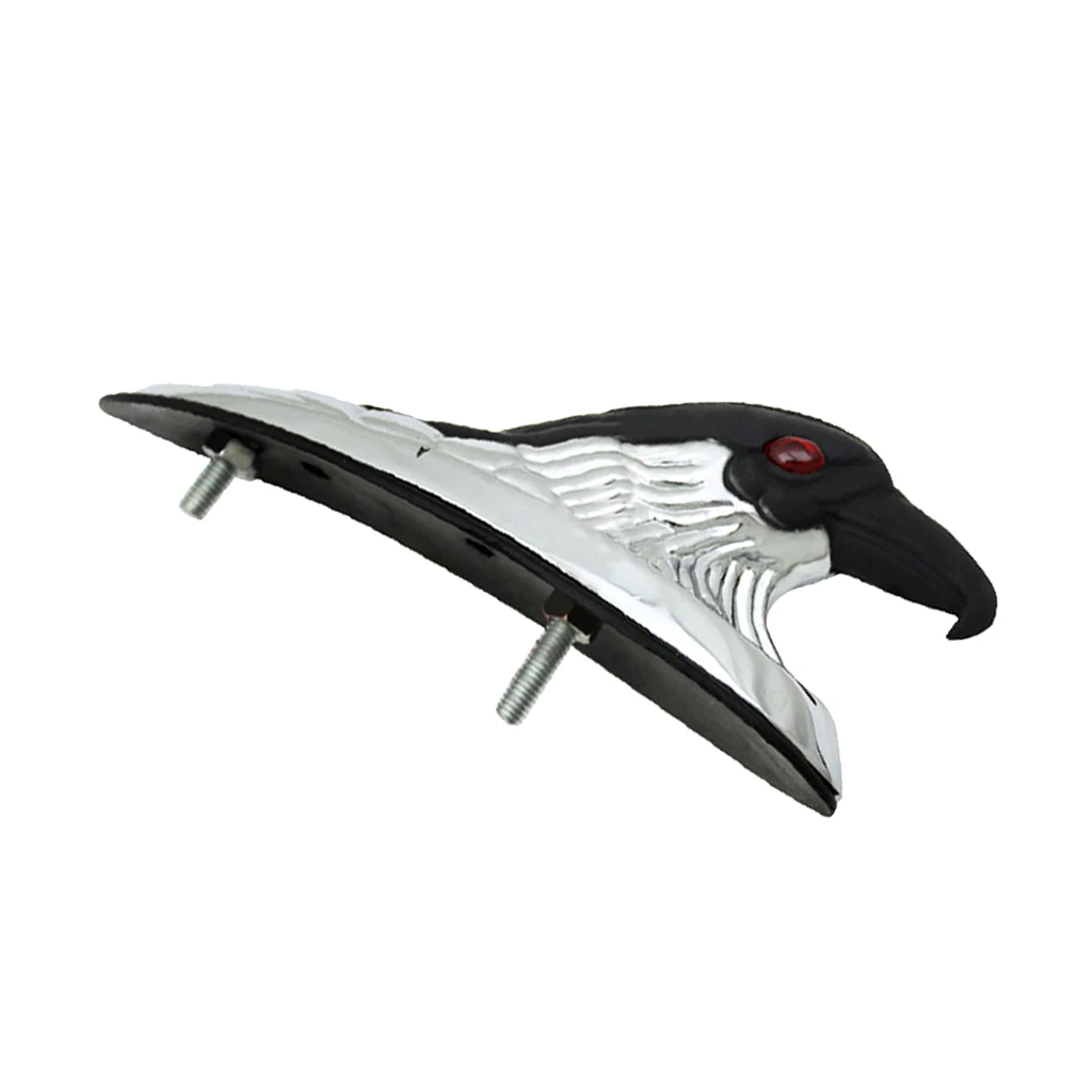 Chrome Black Eagle Head Ornament Statue Motorcycle Bike Front Fender Mudguard for ATV Dirt Bike Frames & Fittings Car Bonnet