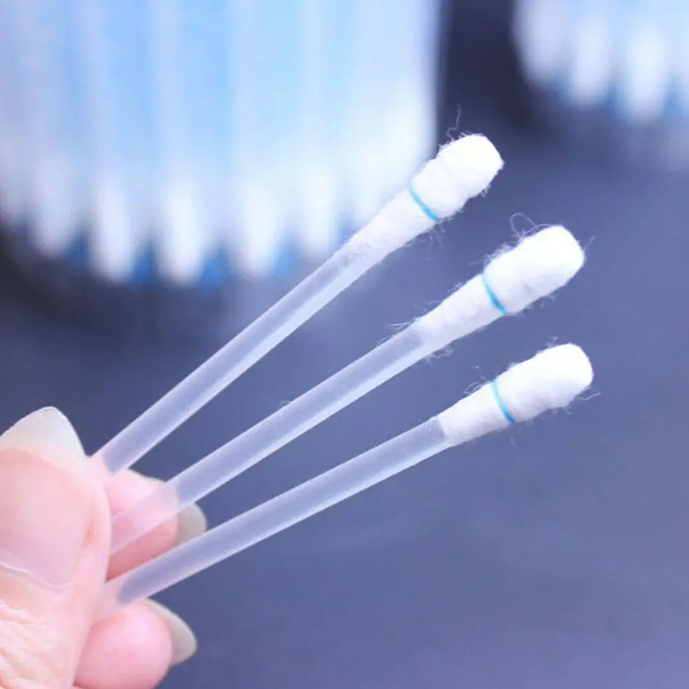 50pcs Multifunction Disinfected Stick Make Up Wood Iodine Alcohol Disposable Medical Double Cotton Swabs Microbrush For Baby
