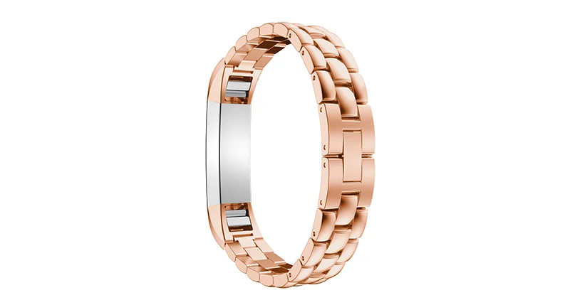 rose gold Ремешок для часов из нержавеющей стали для Fitbit Alta полосы с адаптером легко установить сменные браслеты Fitbit Браслет Alta ремни - Цвет ремешка: rose gold