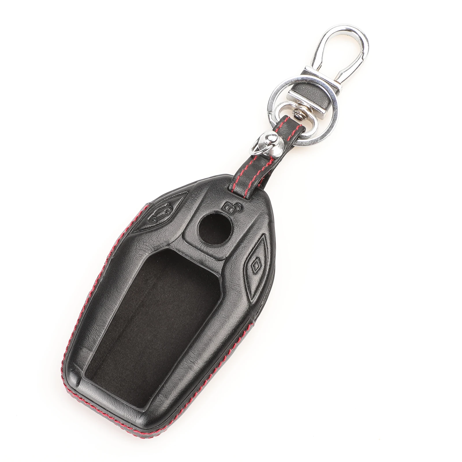 Peacekey Genuine Leather car key case cover Key Shell for remote key Protective Key Bag for BMW 2016 2017 7 Series Display Key