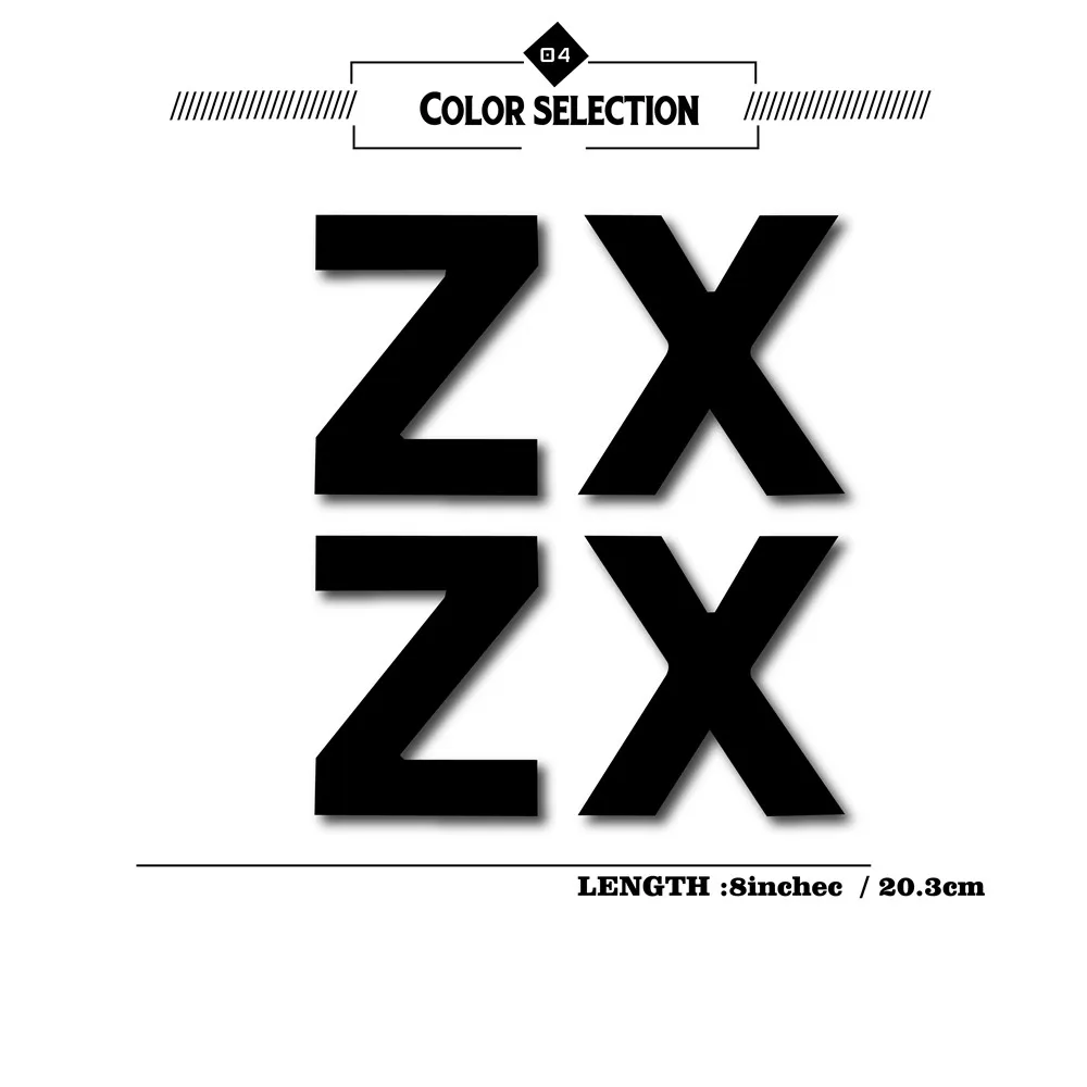 8x motorcycle bike reflective waterproof wheel sticker tank suitcase helmet notebook logo for zx ZX