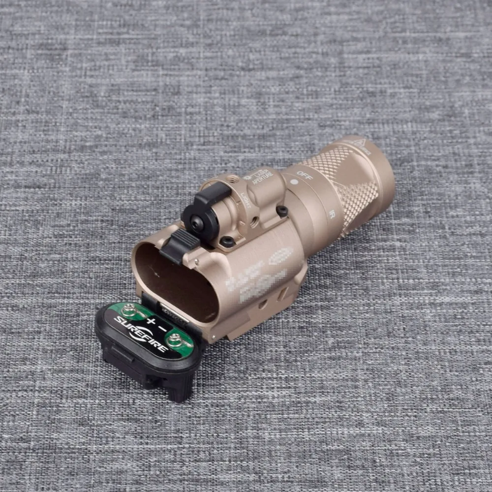 Luz com Laser Tático Arma Vermelho Pistola Lanterna Airsoft Caça Constante - Momentâneo Strobe ou ir Saída X400v 15 X400v tático arma luz com laser vermelho