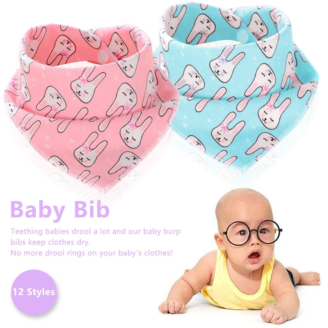 

Cotton Bandana Bibs Baby Babador Feeding Smock Infant Burp Cloths Cartoon Saliva Towel Baby Eating Accessory Soft Baby Stuff