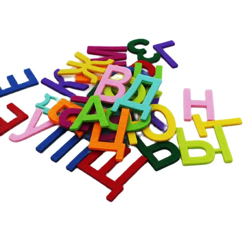 Rainbow Felt Alphabet Letters For Sewing Cloth Felts Craft 3MM Thick Fabric Scrapbooking Fieltro Feltro Mix Non-woven | Дом и сад