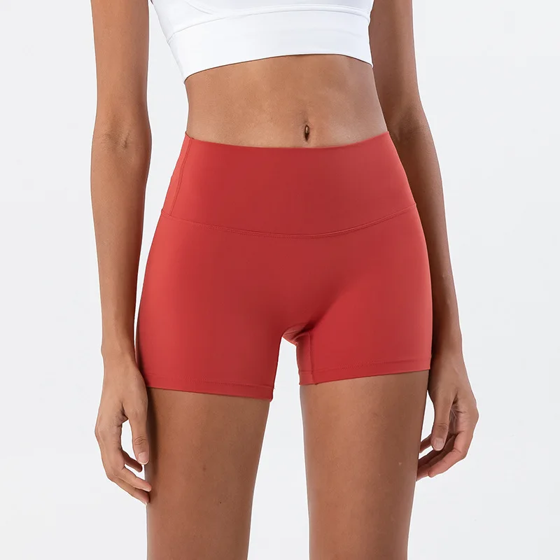 SOISOU Nylon Gym Short Yoga Fitness Women Cycling Shorts Tight Elastic Breathable High Waist Sports Pants No T Lines 13 Colors