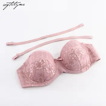

Softrhyme Demi Cup Lace Bras for Women Unlined Thin Brassieres Underwire Bralette Sexy Lingerie No-Padded Comfort Underwear