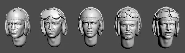 10 PCS 1/35 Scale WWII US Army Fury Tank Head Carving Miniatures Modelling Unpainted DIY Static Resin Model Kits