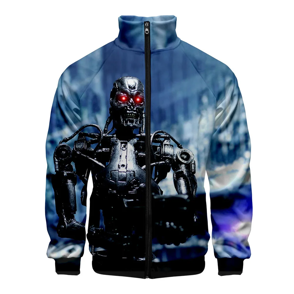 Terminator Dark Destiny, осенне-зимние толстовки, мужские свитшоты, на молнии, для фитнеса, куртки с капюшоном и пальто для мужчин, Harajuku