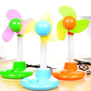 

Mini USB battery dual-use creative sun flower small fan Home Office Fan