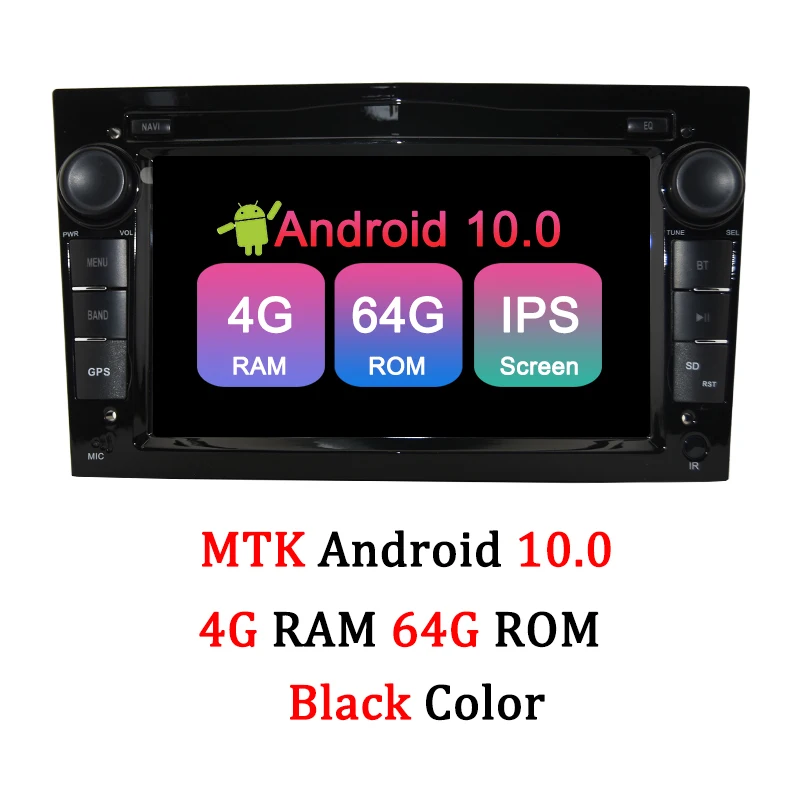 Navivox 2 Din Android 10,0 Opel DVD gps для Opel Astra J Zafira B Astra G Corsa D Vivaro Vectra B Meriva мультимедийный автомобильный плеер - Цвет: 4G 64G Black
