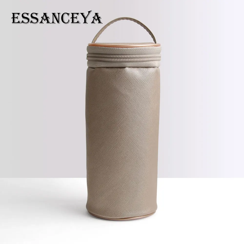1pcs-champagne ESSANCEYA дорожный держатель для кистей для макияжа из искусственной кожи, сумки для хранения, пустой держатель, косметический чехол для кистей, органайзер для кистей, инструменты для макияжа - Цвет: 1pcs-champagne