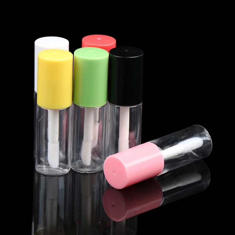 3ML 10pcs/lot Empty Lip Gloss Tube, DIY Plastic Elegant Liquid Lipstick Container, Round Lipgloss Lip Balm Bottle