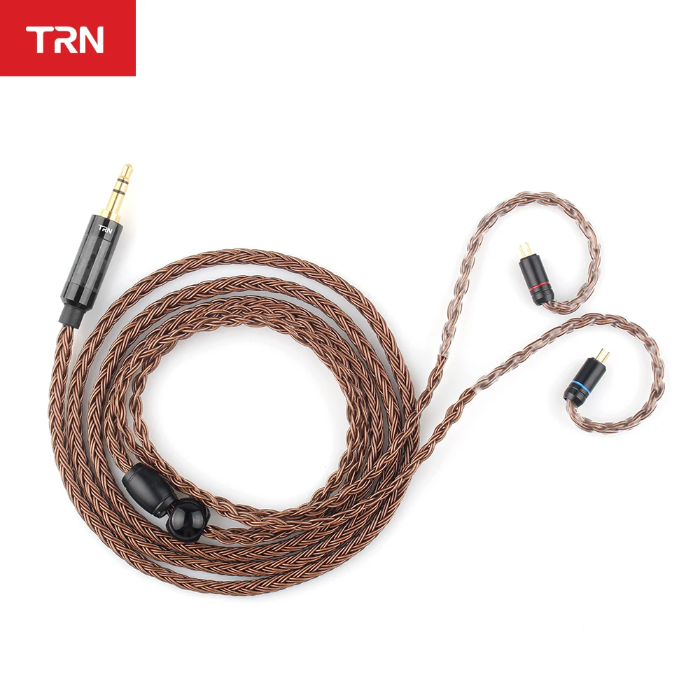  TRN T2 16 Core Silver Plated HIFI Upgrade Cable 3.5/2.5/4.4mm Plug MMCX/2Pin For TRN TFZ KZZSN/ZS10