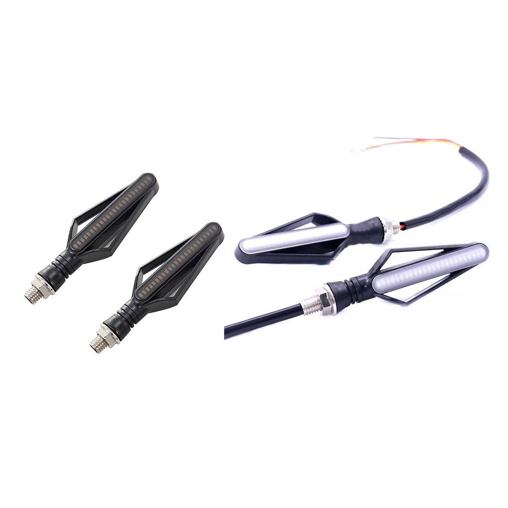 

Motorcycle 24 LEDs Double Color Water Flow Signal Light Steering Direction Arrow-shaped Warning lamp
