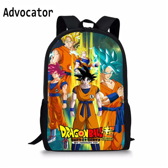 Защитник в стиле аниме «Драконий жемчуг зет сын Goku vegeta узор школьные рюкзаки для подростков дизайнер рюкзак дорожные сумки для мальчиков Mochila