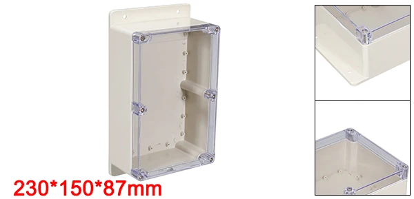 230x150x87mm Uxcell 115x90x55 мм 158x90x46 мм 100x68x40 мм электронный ABS пластик DIY Распределительная коробка корпус открытый/закрытый водонепроницаемый - Цвет: 230x150x87mm