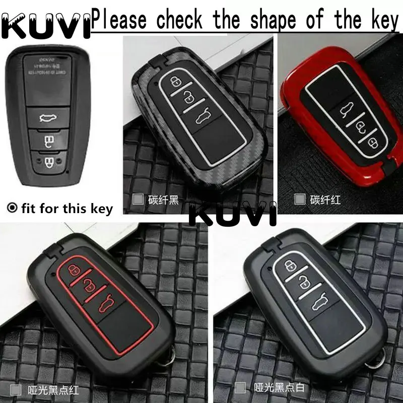 3 button Автомобильный ключ чехол для Toyota Camry CHR Corolla RAV4 Avalon Land Cruiser Prado Prius чехол дистанционного брелока 2 3 4 кнопки - Название цвета: 3 button