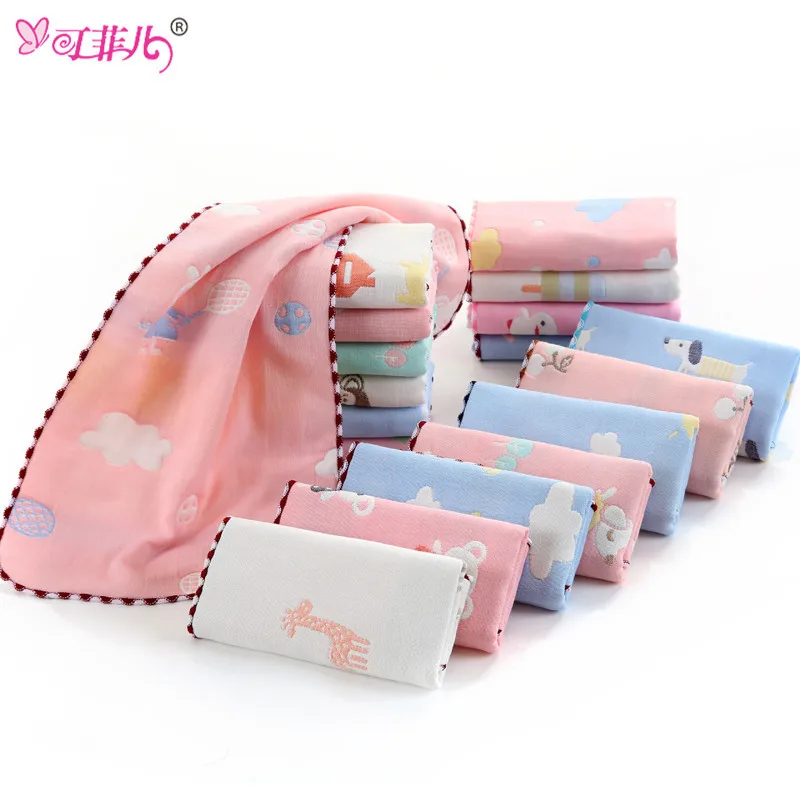 

Six-layer Gauze CHILD'S Towel Pure Cotton Gauze Children Small Tower Baby Bibs Infant Face Wash Towel Baby Shop