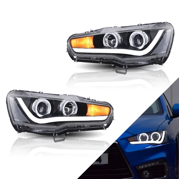 

VLAND Car Styling Headlight For Mitsubshi Lancer/EVO 2008-2017 LED DRL Sequential Turn Signal Projector Front Lamps Assembly