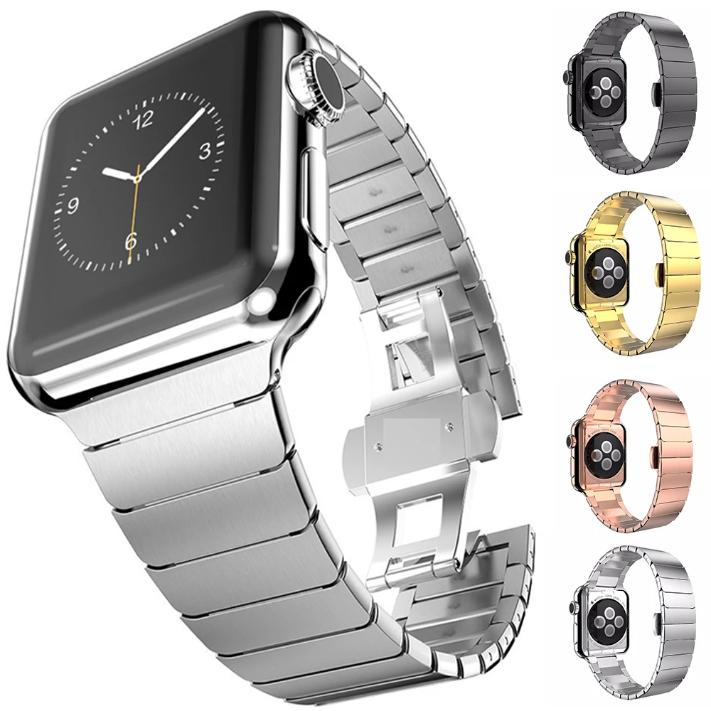 38 40Mm 42 44Mm Horloge Band Voor Iwatch 7 41Mm 45Mm Rvs Bands Voor Apple  horloge Series6 5 4 3 Link Loop Armband Riem|Watchbands| - AliExpress