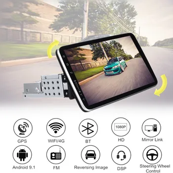 

10.1 inch 4+64G Android 9.1 Car Radio GPS Navigation 2.5D IPS Screen WIFI 4G Multimedia Video Player FM/AM/DSP Car Stereo Radio