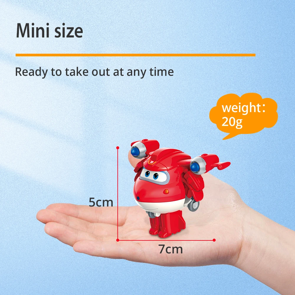 5cm Super Wings Season 2 New Character MINI Transforming Robot 2" Scale 