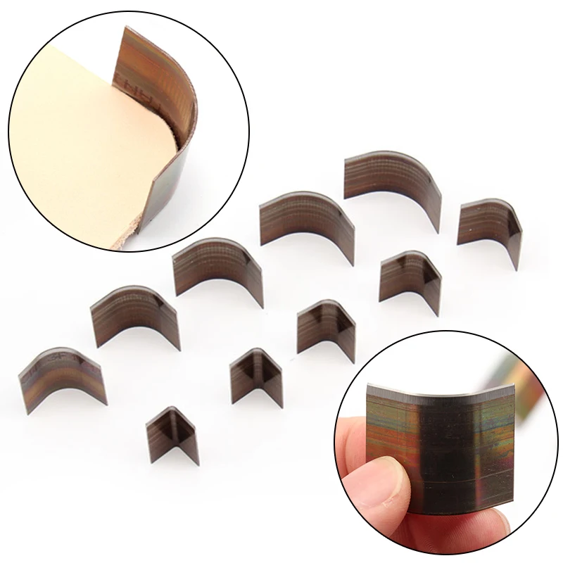 Leather Craft Tools 10Pcs Corner Punch Round Hand Cutter Belt Edge Cutter Leather Work Stamping Handmade Tool Set Oval Shape