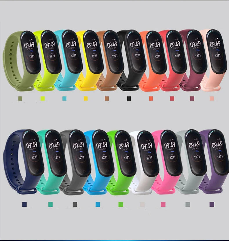 

Colorful mi band 4 accessories pulseira miband 4 3 strap replacement silicone Wriststrap for xiaomi mi4 smart bracelet Wristband