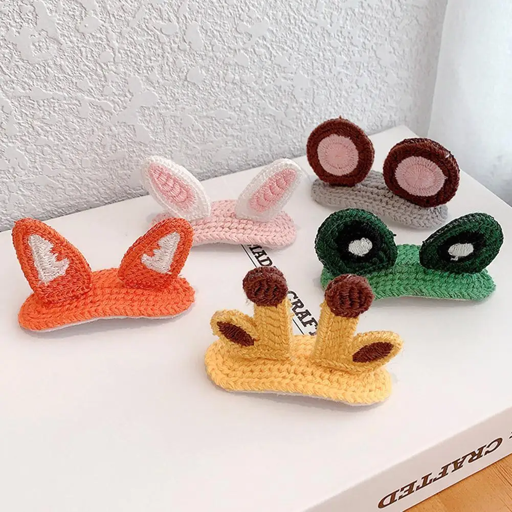 Симпатичные 3D заколки для волос с животными и ушками девочек милые котом оленем