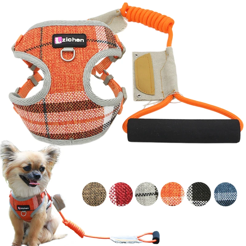 

Pet Harness Leash Adjustable Nylon Mesh Breathable Soft Dog Harness For Medium Small Pet Leash Set Pets Accessories