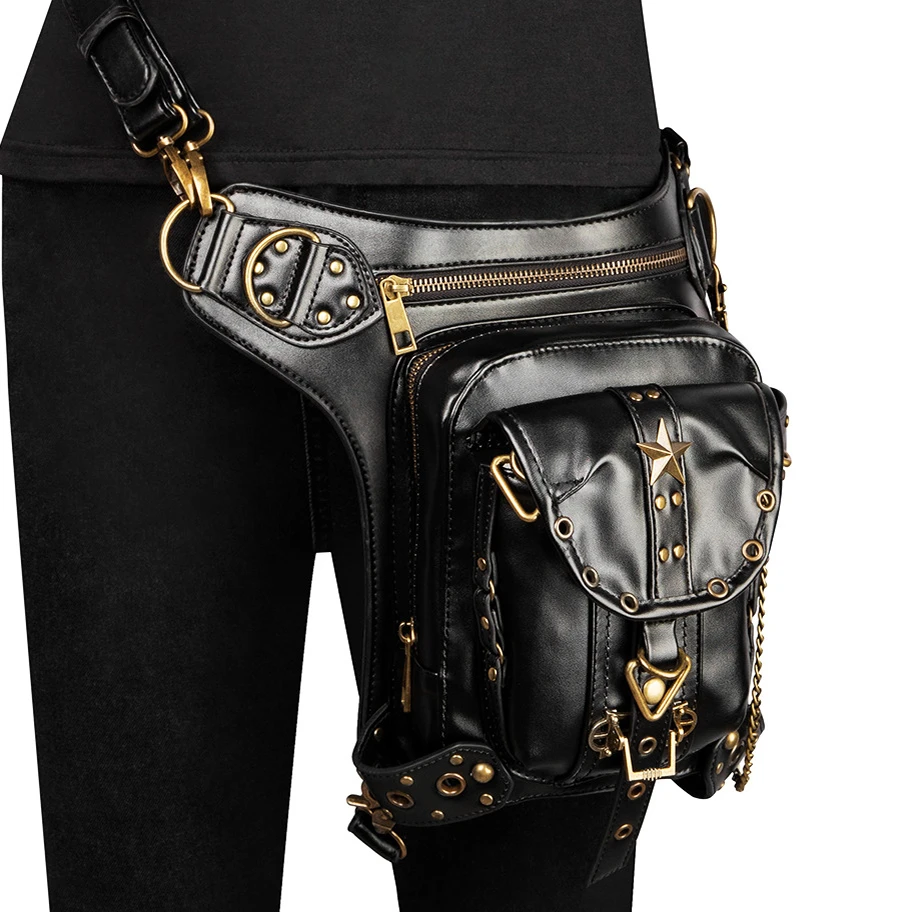 odbijanje Preuranjen uplitanje  Skull Retro Rock Biker Waistbags Gothic Shoulder Messenger Bag for Men  Women Leather Waist Fanny Pack Drop Shipping Leg Belt Bag|Pinggang Paket| -  AliExpress