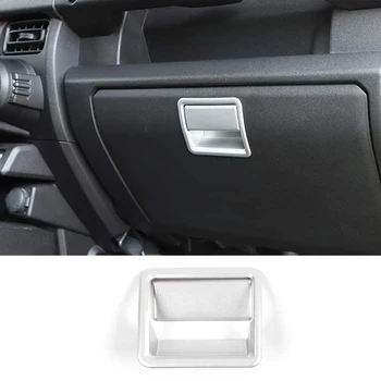 

Car Co-Pilot Glove Box Handle Covers, Storage Box Switch Handle Decorative Cover for Suzuki Jimny 2019-2020,Silver