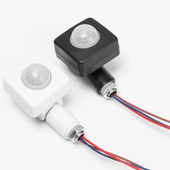 

1pcs Ultrathin LED Flood light PIR Motion Sensor Detector waterproof Outdoor 110-240V IP65 Motion Sensor Adjustable PIR Switch