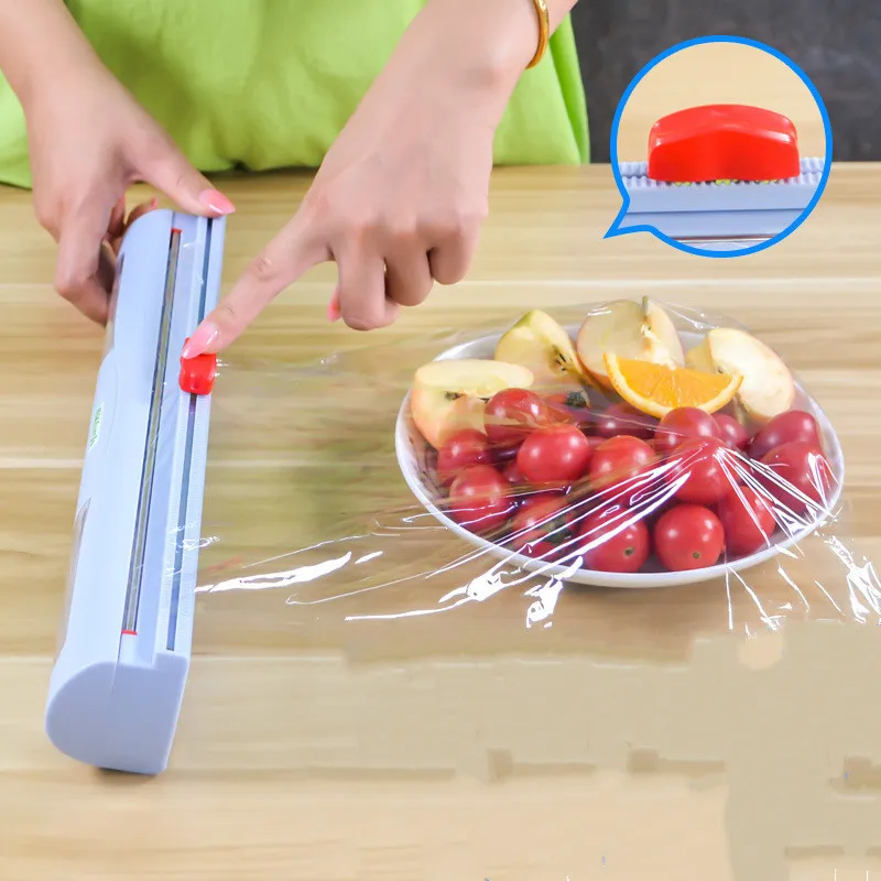 Plastic Film Wrap Cling Dispenser Household Kitchen Cling Cutting Box