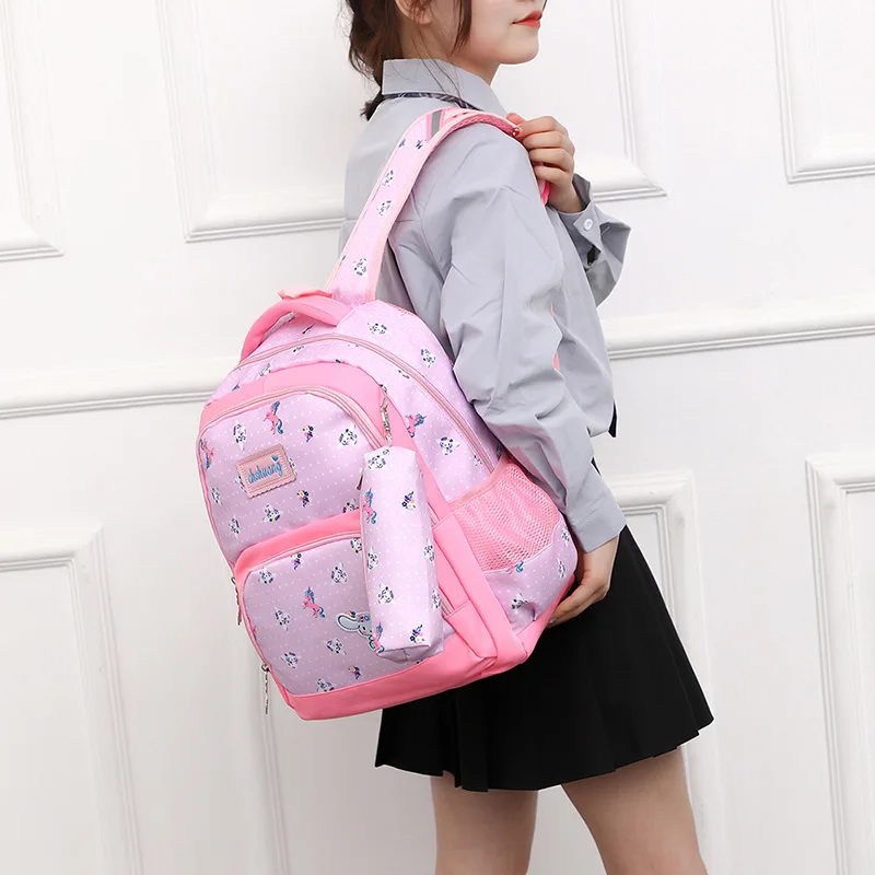 

Deficit Processing Young STUDENT'S GIRL'S 8-12 a Year of Age Burden Relieving Spine-Backpack CHILDREN'S School Bags 2-3-4 Grade