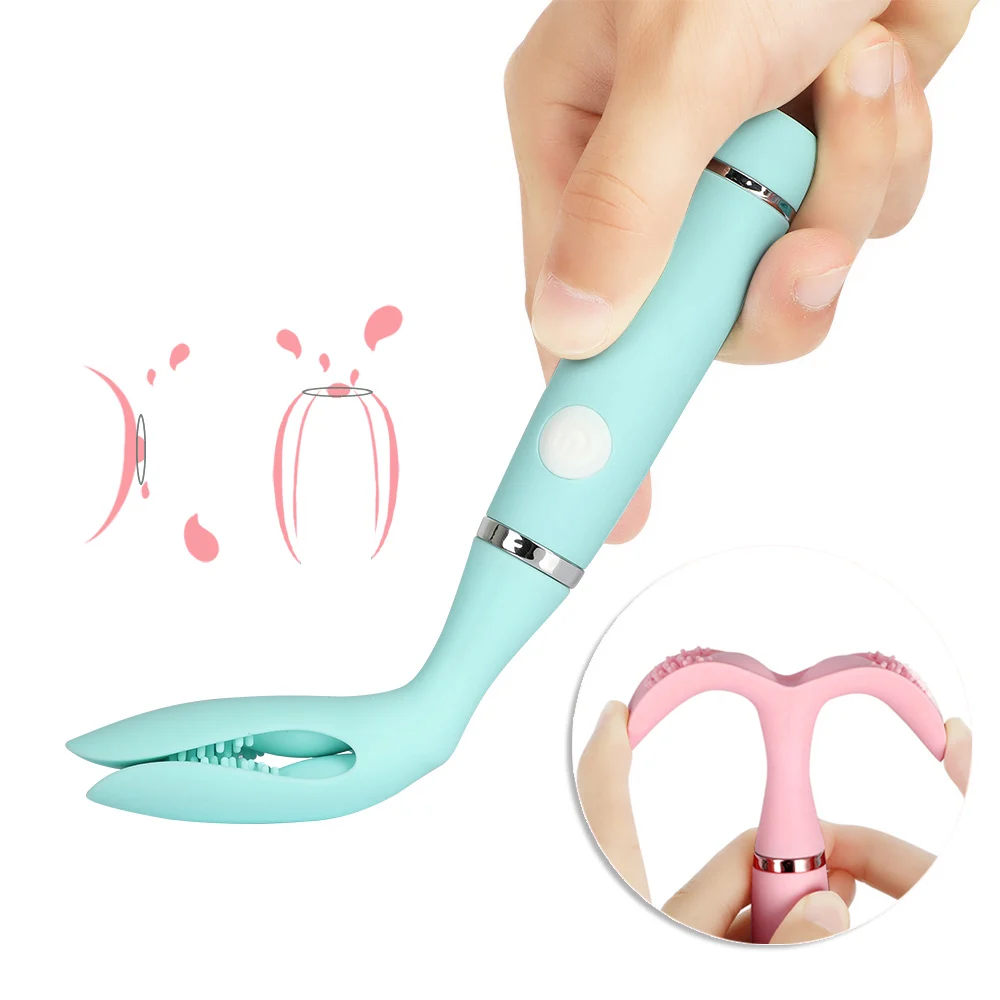 Adult Female Toysilicone Clitoris Clip Vibrator G Point Clips Wave Clips Sexy Vibrator Adult Products Breast Massage Masturbatio