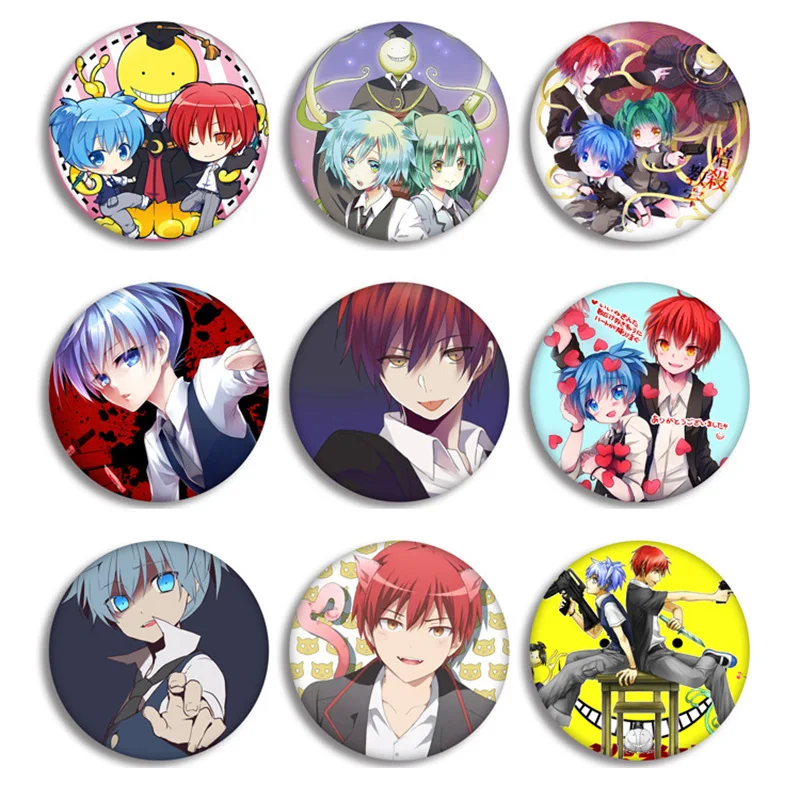 

Anime Assassination Classroom Cosplay Badge Cartoon Figure Korosensei Brooch Pins Jewelry Gift Backpacks Clothes Collection