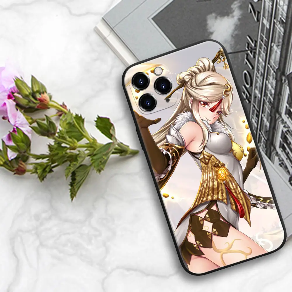 Ningguang Genshin Impact for iPhone SE 6 6s 7 8 plus X XR XS 11 12 mini Pro Max tempered glass phone cases cover soft silicone | Мобильные