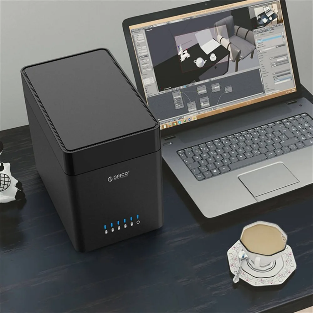  ORICO HDD caja herramienta de aluminio libre USB 30 5-bay 35 pulgadas SATA caja de disco duro HDD a