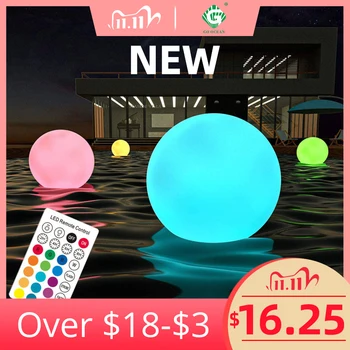 

Solar Multicolor LED Pool Ball Light Floating Swimming Remote Control Waterproof IP67 Outdoor Underwater Lamp for Pond Garden