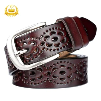 

Luxury Women Belt Genuine Leather Female Top Pin Buckle Waist Belts Lady Waistband