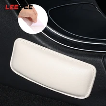 LEEPEE салона автомобиля наколенники Поддержка бедра из искусственной кожи Удобные Эластичные подушки пены памяти аксессуары для интерьера универсальные