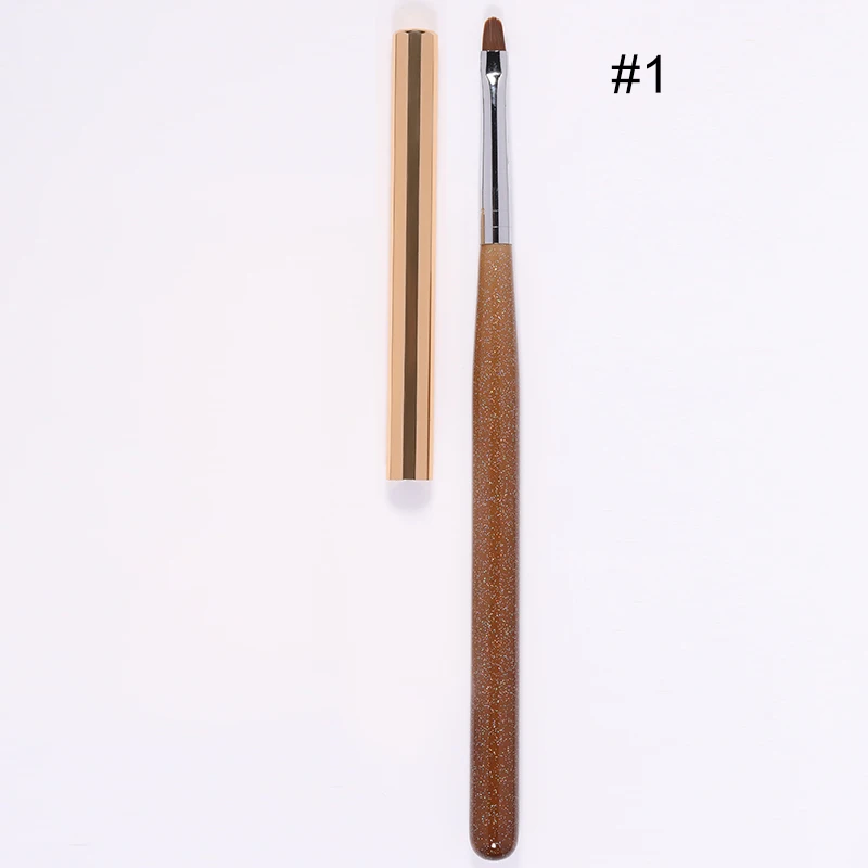 Pattern 12 Кисть для ногтей Французский наконечник в форме полумесяца акриловая ручка для рисования ногтей маникюр инструмент для дизайна ногтей Гель-лак для ногтей DIY - Цвет: Pattern 12